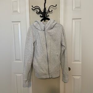 Lululemon Scuba Full Zip-Up Hoodie Light Heather Grey